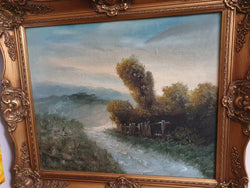 M Waily Oil on Board impressionest Landscape