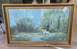 Frank Wootten "Huntsmen Crossing a Stream" Print