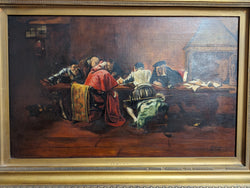 1913 R.J Gascoine "Treason A Conspiracy" Original Oil on Canvas