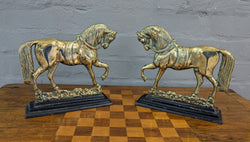 Brass Flat Backed Fire Horses