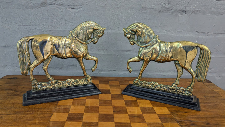 Brass Flat Backed Fire Horses