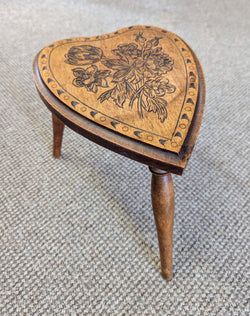 Hand Carved Oak Stool
