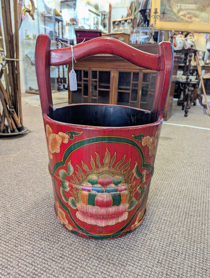 Oriental (Chinese?) Painted Bucket