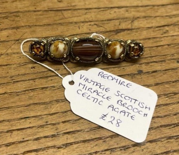 Celtic Agate Brooch